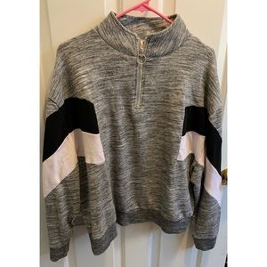 PINK quarter zip pullover sweater